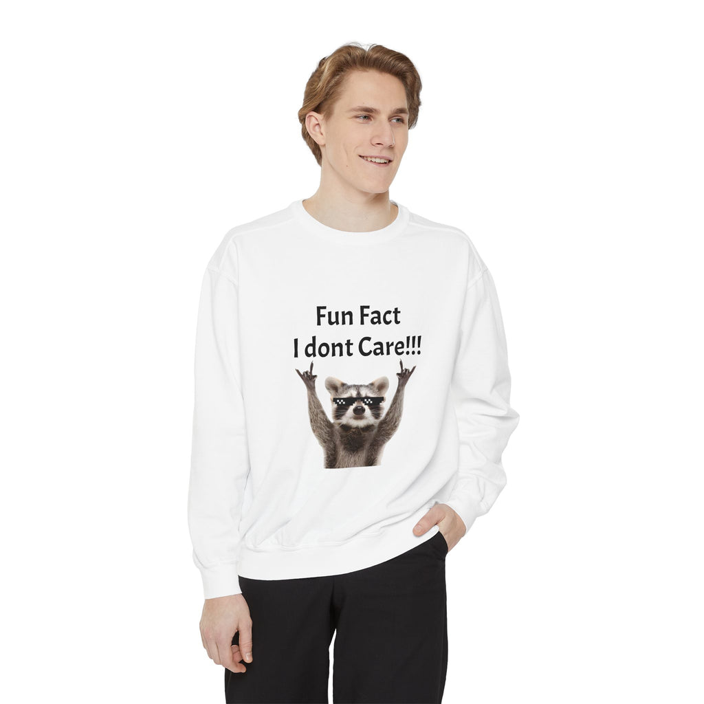 Meme Sweatshirt — Funny Graphic Garment-Dyed Sweatshirt