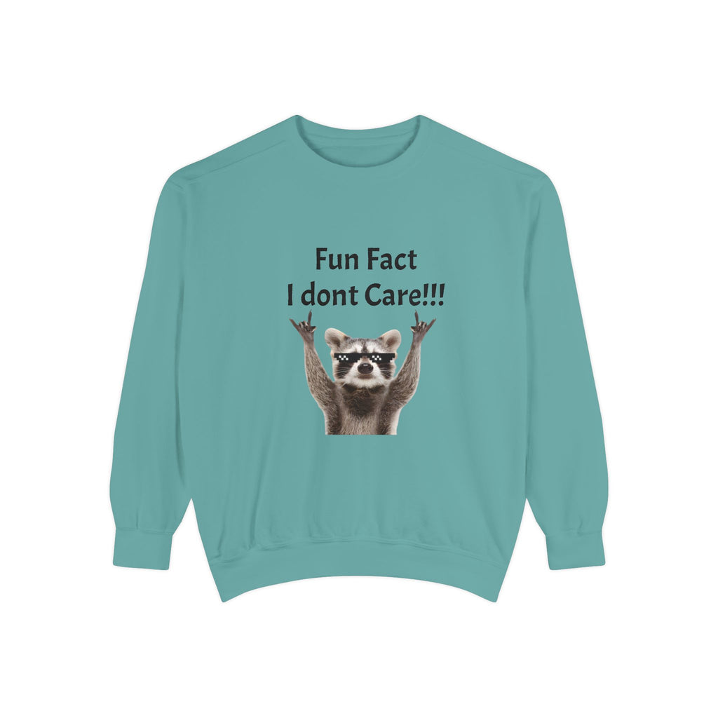 Meme Sweatshirt — Funny Graphic Garment-Dyed Sweatshirt