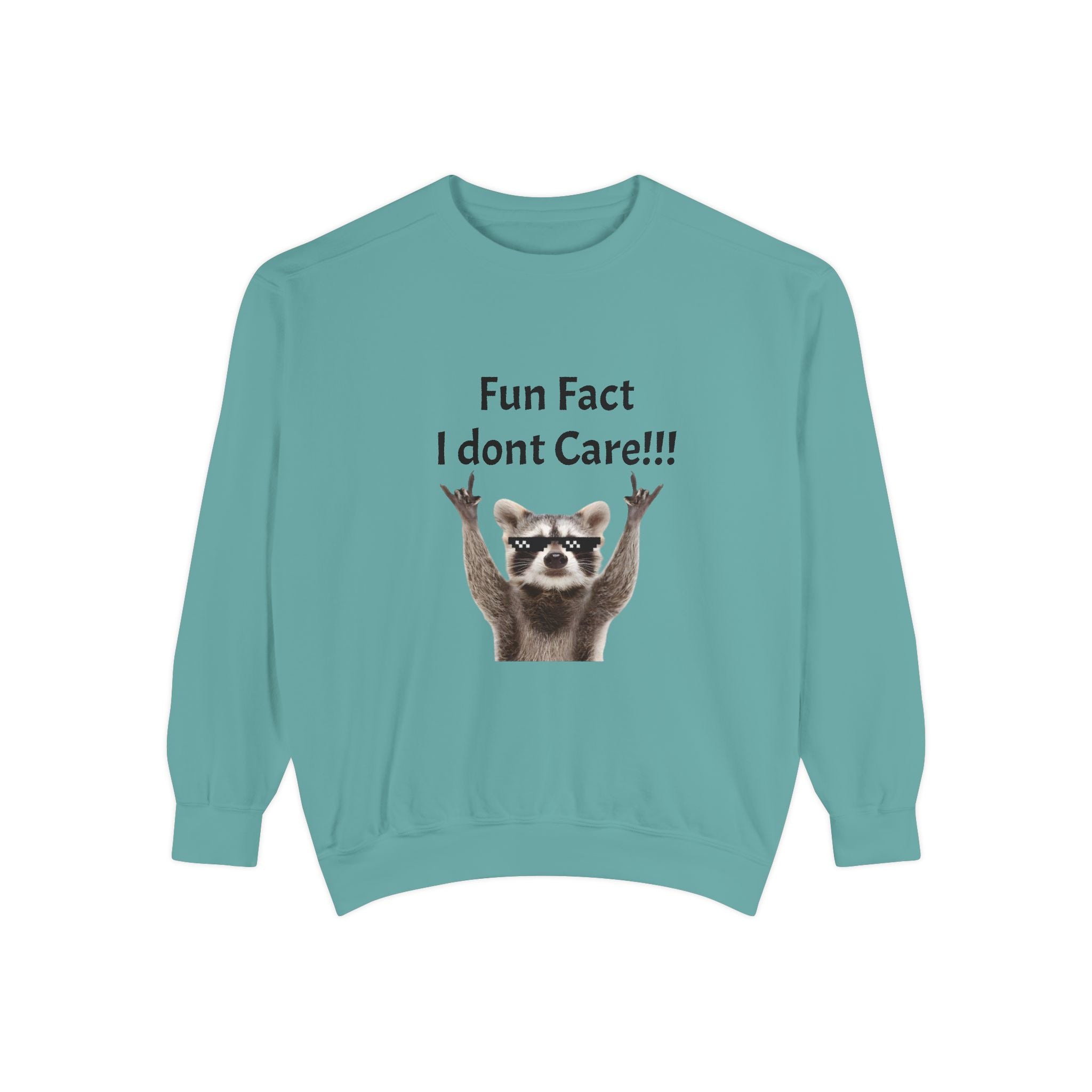 Meme Sweatshirt — Funny Graphic Garment-Dyed Sweatshirt